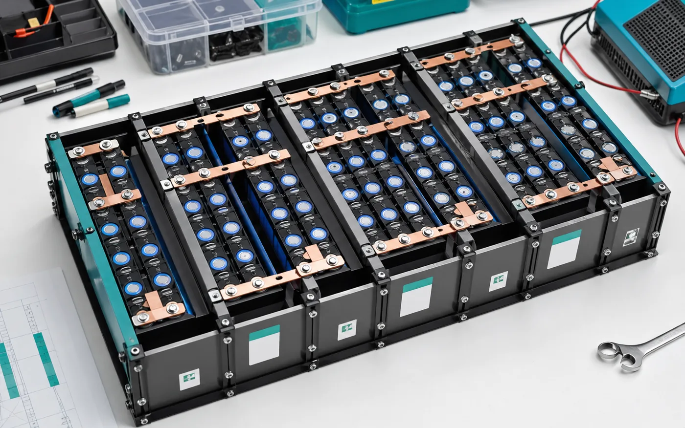 Battery load and pack topology layout